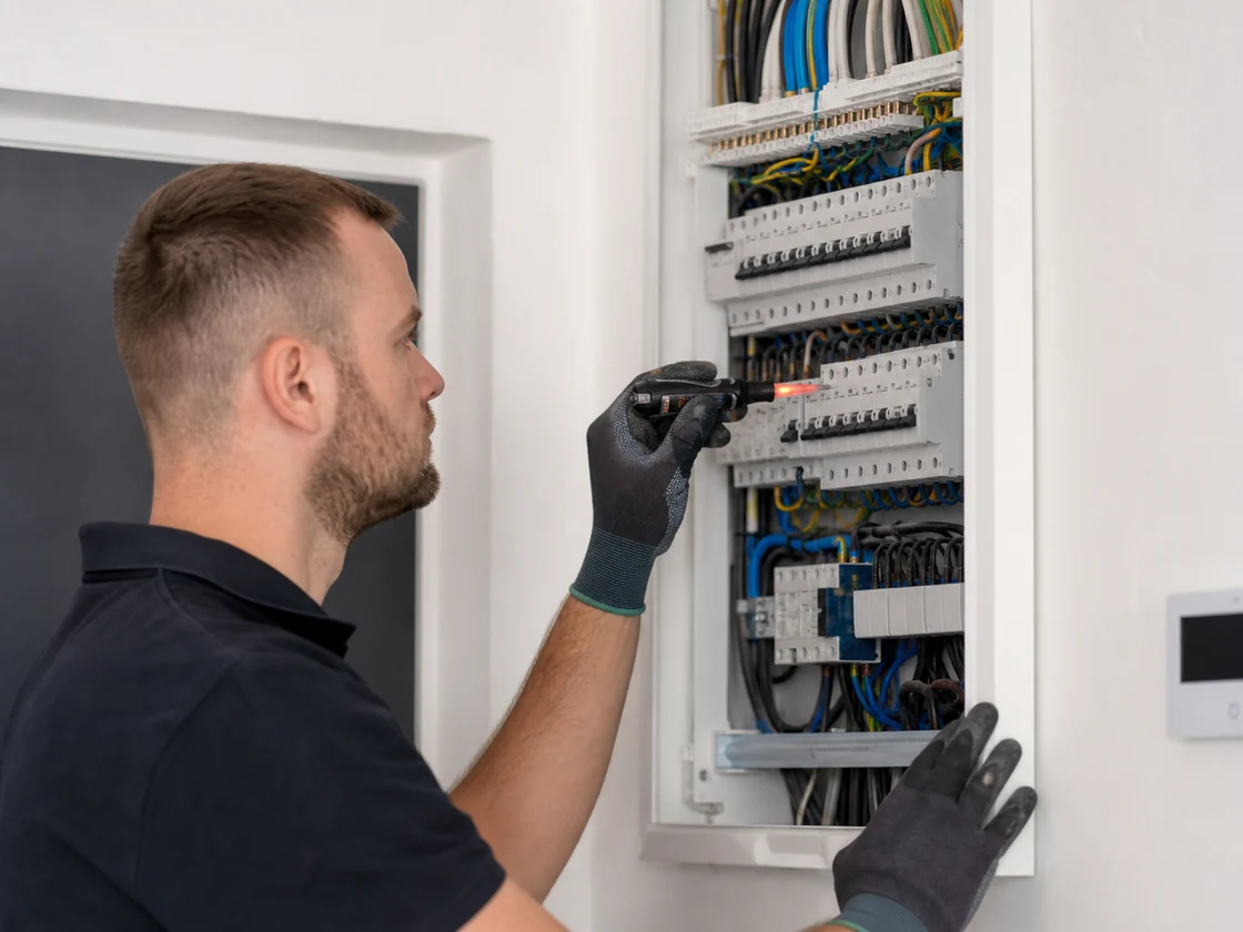 Fachkraft für Elektroservice im Einsatz
